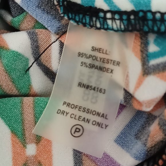 Calvin Klein Colorful Geometric Print Dress Size 2 - Picture 3 of 4